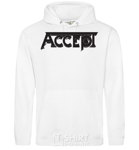 Men`s hoodie ACCEPT White фото