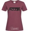 Women's T-shirt ACCEPT burgundy фото