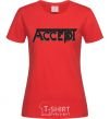 Women's T-shirt ACCEPT red фото