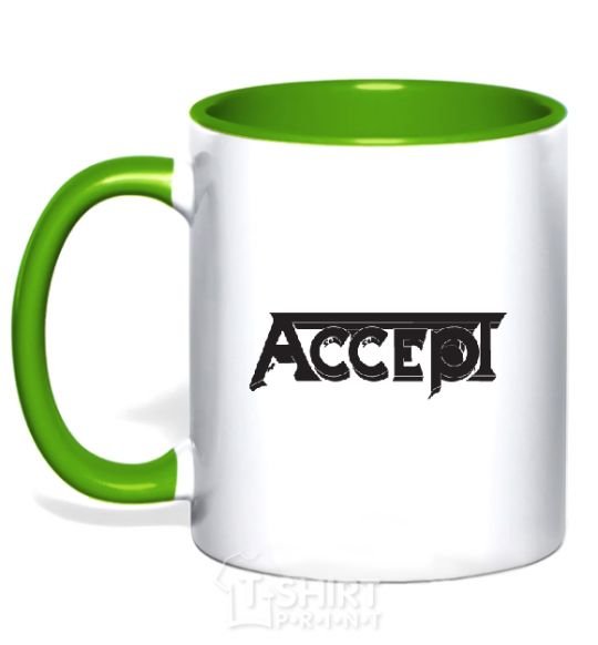 Чашка с цветной ручкой ACCEPT Зеленый фото