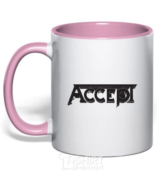 Чашка с цветной ручкой ACCEPT Нежно розовый фото