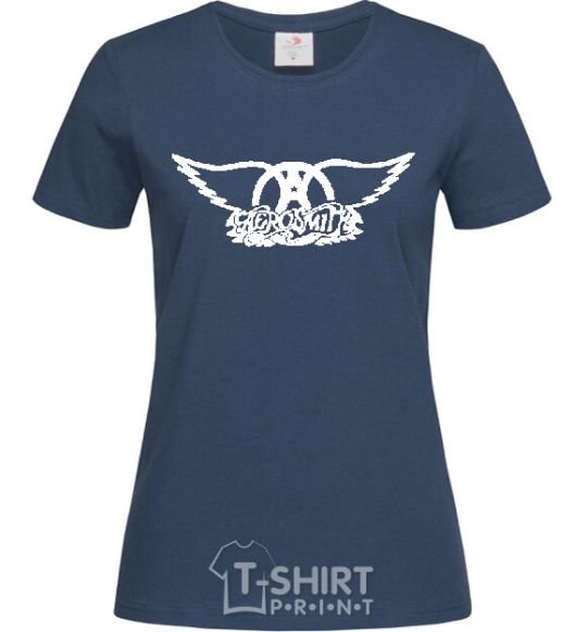 Women's T-shirt AEROSMITH navy-blue фото