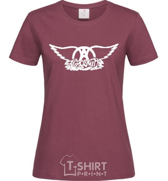 Women's T-shirt AEROSMITH burgundy фото