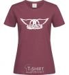 Women's T-shirt AEROSMITH burgundy фото