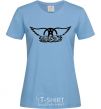 Women's T-shirt AEROSMITH sky-blue фото