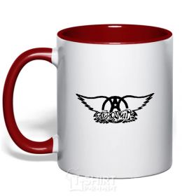 Mug with a colored handle AEROSMITH red фото