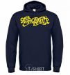 Men`s hoodie AEROSMITH YELLOW navy-blue фото