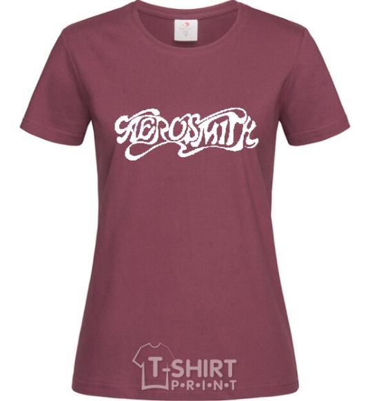 Women's T-shirt AEROSMITH YELLOW burgundy фото