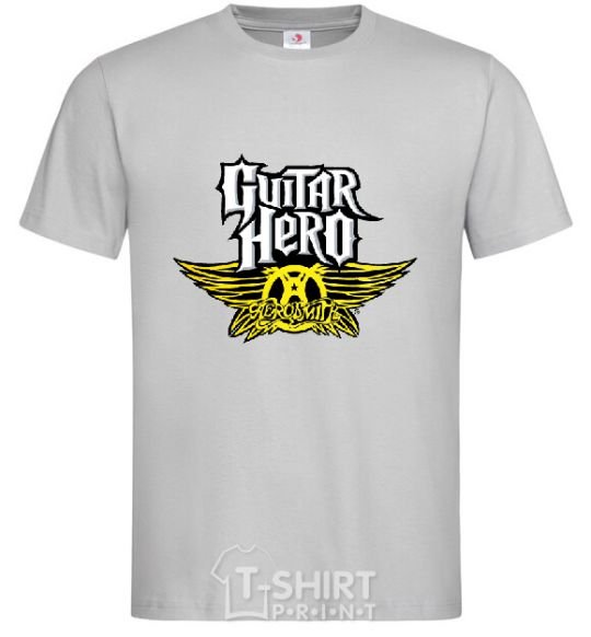 Мужская футболка AEROSMITH GUITAR HERO Серый фото