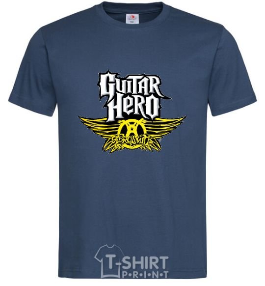 Мужская футболка AEROSMITH GUITAR HERO Темно-синий фото