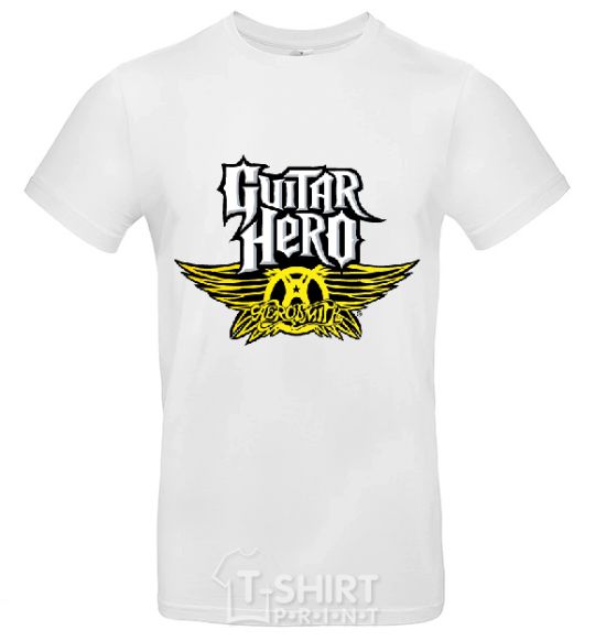 Мужская футболка AEROSMITH GUITAR HERO Белый фото