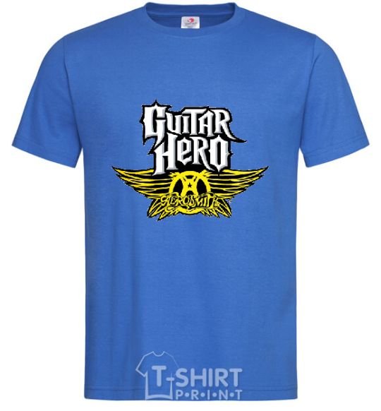 Мужская футболка AEROSMITH GUITAR HERO Ярко-синий фото