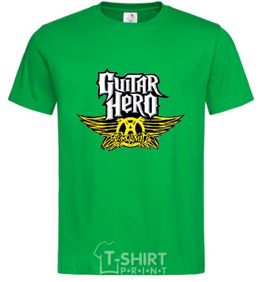 Мужская футболка AEROSMITH GUITAR HERO Зеленый фото