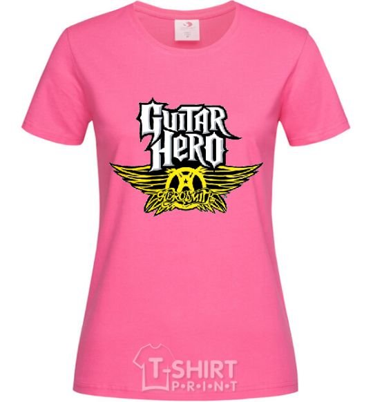 Women's T-shirt AEROSMITH GUITAR HERO heliconia фото