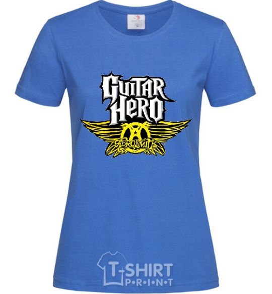 Women's T-shirt AEROSMITH GUITAR HERO royal-blue фото