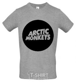 Men's T-Shirt ARCTIC MONKEYS ROUND grey фото