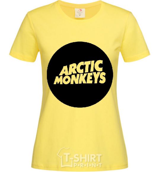 Женская футболка ARCTIC MONKEYS ROUND Лимонный фото