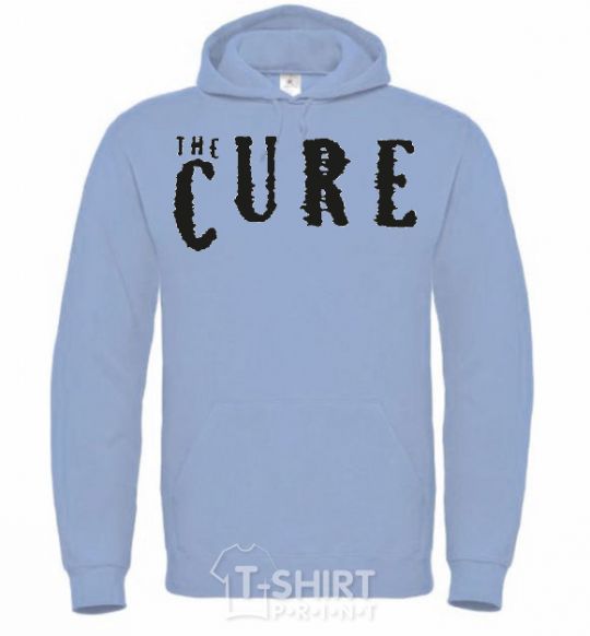 Men`s hoodie THE CURE sky-blue фото