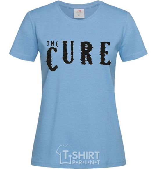 Women's T-shirt THE CURE sky-blue фото