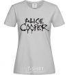 Women's T-shirt ALICE COOPER grey фото