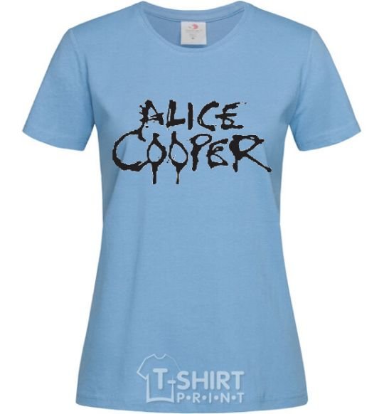 Women's T-shirt ALICE COOPER sky-blue фото