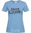 Women's T-shirt ALICE COOPER sky-blue фото