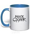 Mug with a colored handle ALICE COOPER royal-blue фото