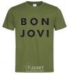 Men's T-Shirt BON JOVI BOLD millennial-khaki фото