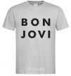 Men's T-Shirt BON JOVI BOLD grey фото