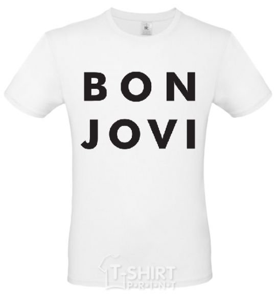 Men's T-Shirt BON JOVI BOLD White фото