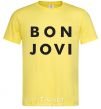 Men's T-Shirt BON JOVI BOLD cornsilk фото