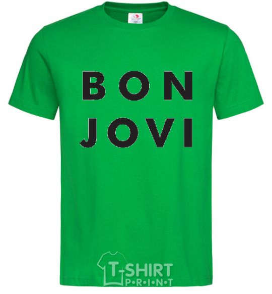 Men's T-Shirt BON JOVI BOLD kelly-green фото