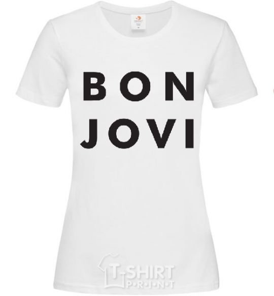 Women's T-shirt BON JOVI BOLD White фото