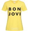 Women's T-shirt BON JOVI BOLD cornsilk фото