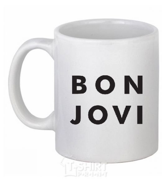 Ceramic mug BON JOVI BOLD White фото