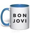 Mug with a colored handle BON JOVI BOLD royal-blue фото