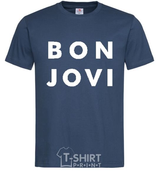 Men's T-Shirt BON JOVI BOLD navy-blue фото