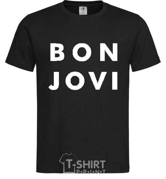 Men's T-Shirt BON JOVI BOLD black фото