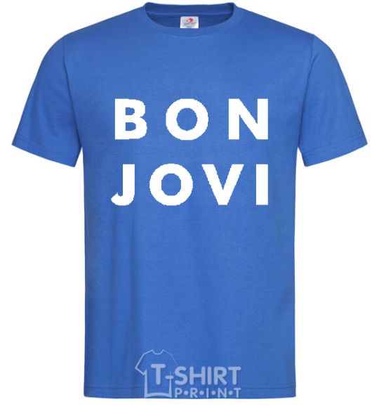 Men's T-Shirt BON JOVI BOLD royal-blue фото