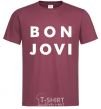 Men's T-Shirt BON JOVI BOLD burgundy фото