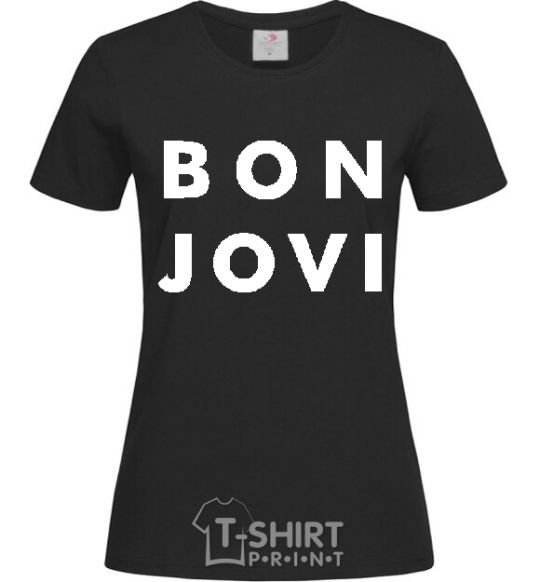 Women's T-shirt BON JOVI BOLD black фото