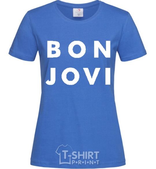 Women's T-shirt BON JOVI BOLD royal-blue фото