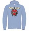 Men`s hoodie BON JOVI sky-blue фото