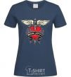 Women's T-shirt BON JOVI navy-blue фото