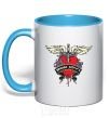 Mug with a colored handle BON JOVI sky-blue фото