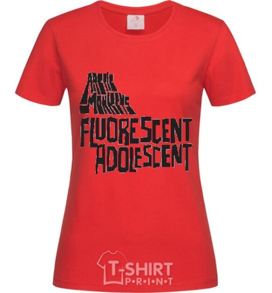 Women's T-shirt ARCTIC MONKEYS band red фото