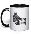 Mug with a colored handle ARCTIC MONKEYS band black фото