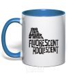 Mug with a colored handle ARCTIC MONKEYS band royal-blue фото