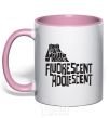 Mug with a colored handle ARCTIC MONKEYS band light-pink фото