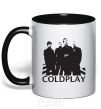 Mug with a colored handle COLDPLAY black фото